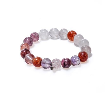 Natural Super Seven Crystal Beaded Bracelet