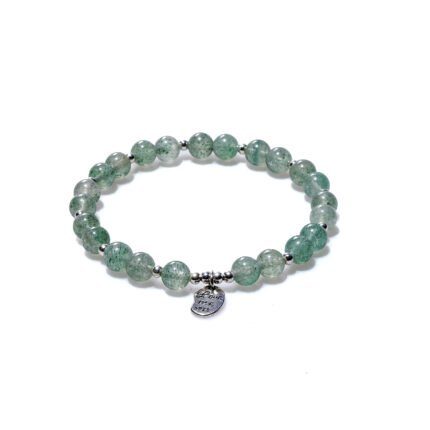 Natural green strawberry quartz Crystal Beaded Bracelet