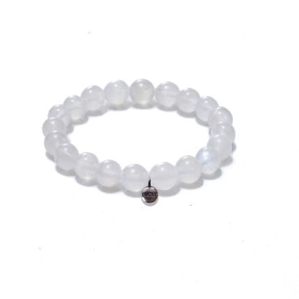 Natural Blue Moonstone Crystal Beaded Bracelet