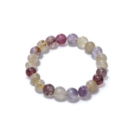 Natural Colorful Super Seven Crystal Bead Bracelet