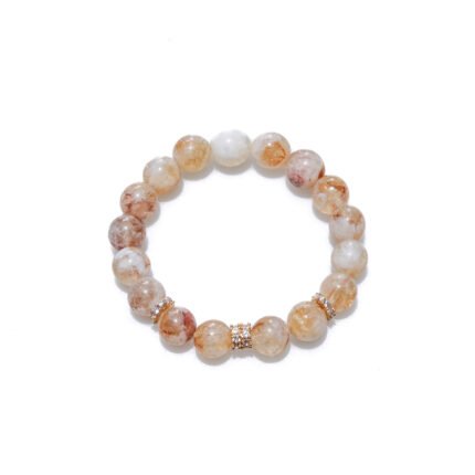 Natural Yellow Tower Crystal Crystal Beaded Bracelet